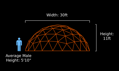 30-ft v4 Lounge Dome (Hammock Den) (Thick Pipe)